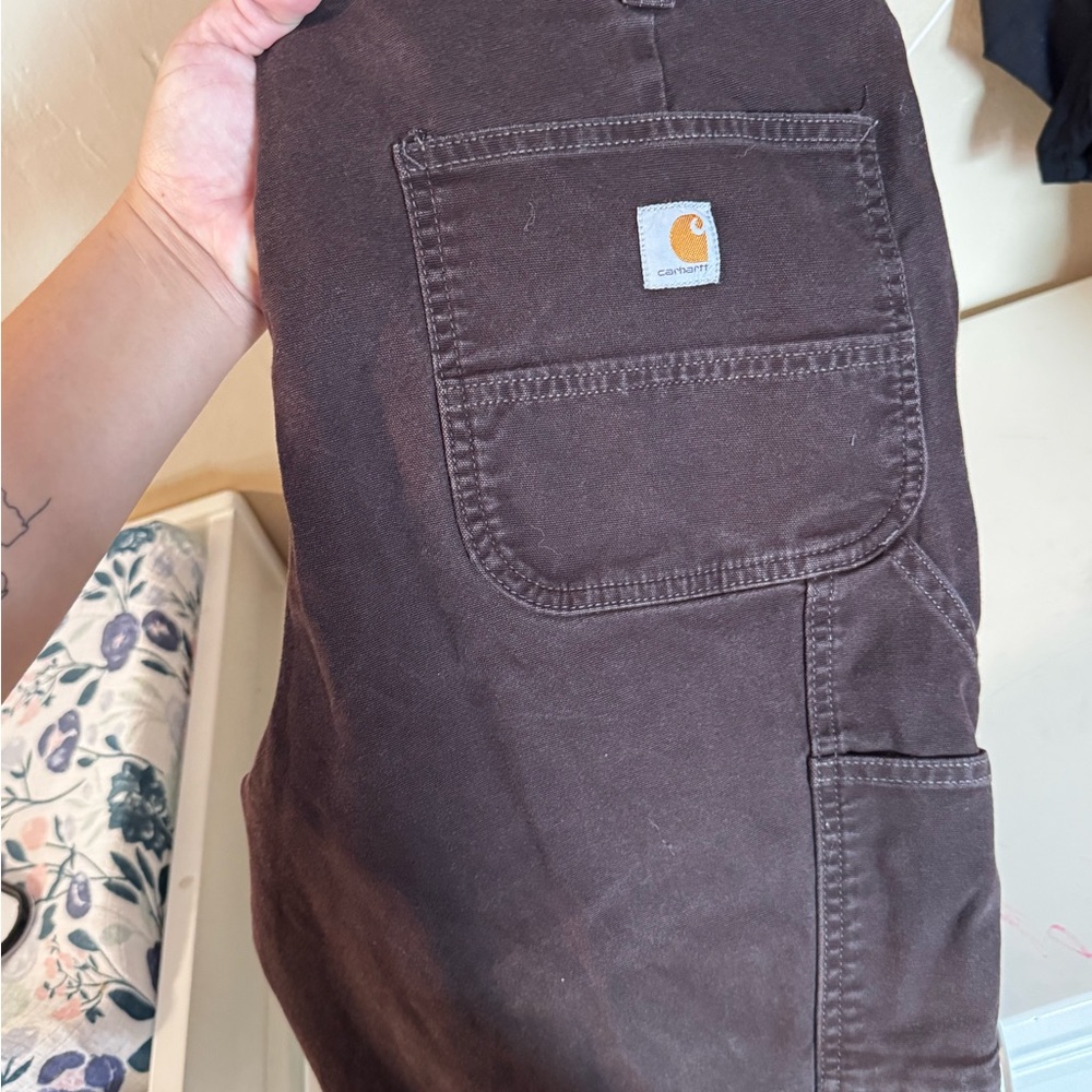 Carhartt Women's Straight Leg Pants - Dark Brown - Picture 5 of 6